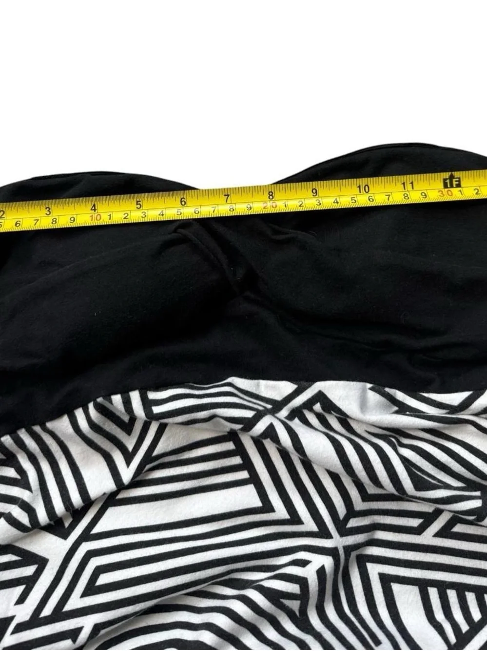 Fox Strapless Black & White Geometric Fit-and-Flare Dress - Picture 2 of 5